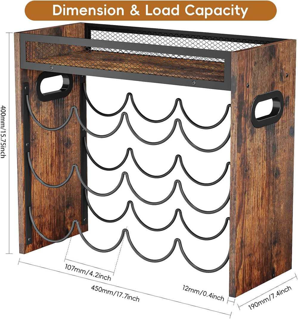 KLM 3-Tier Wine Bottle Display Rack, Holds 12 Bottles.