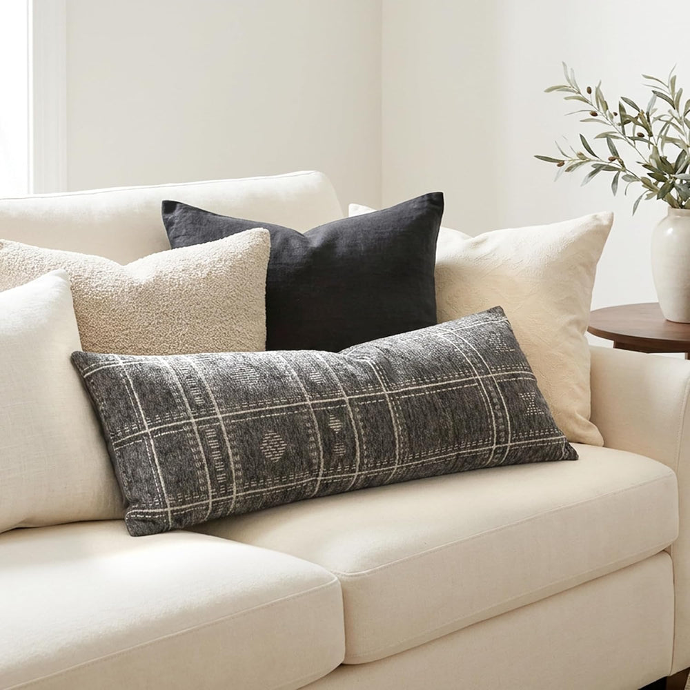 BlissBlush Decorative Lumbar Pillow Cover 14x36, Long Decorative Throw Pillow...