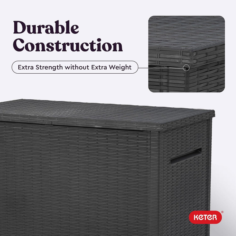 Keter Java 230 Gal Outdoor Storage Box for Patio and Pool Accessories