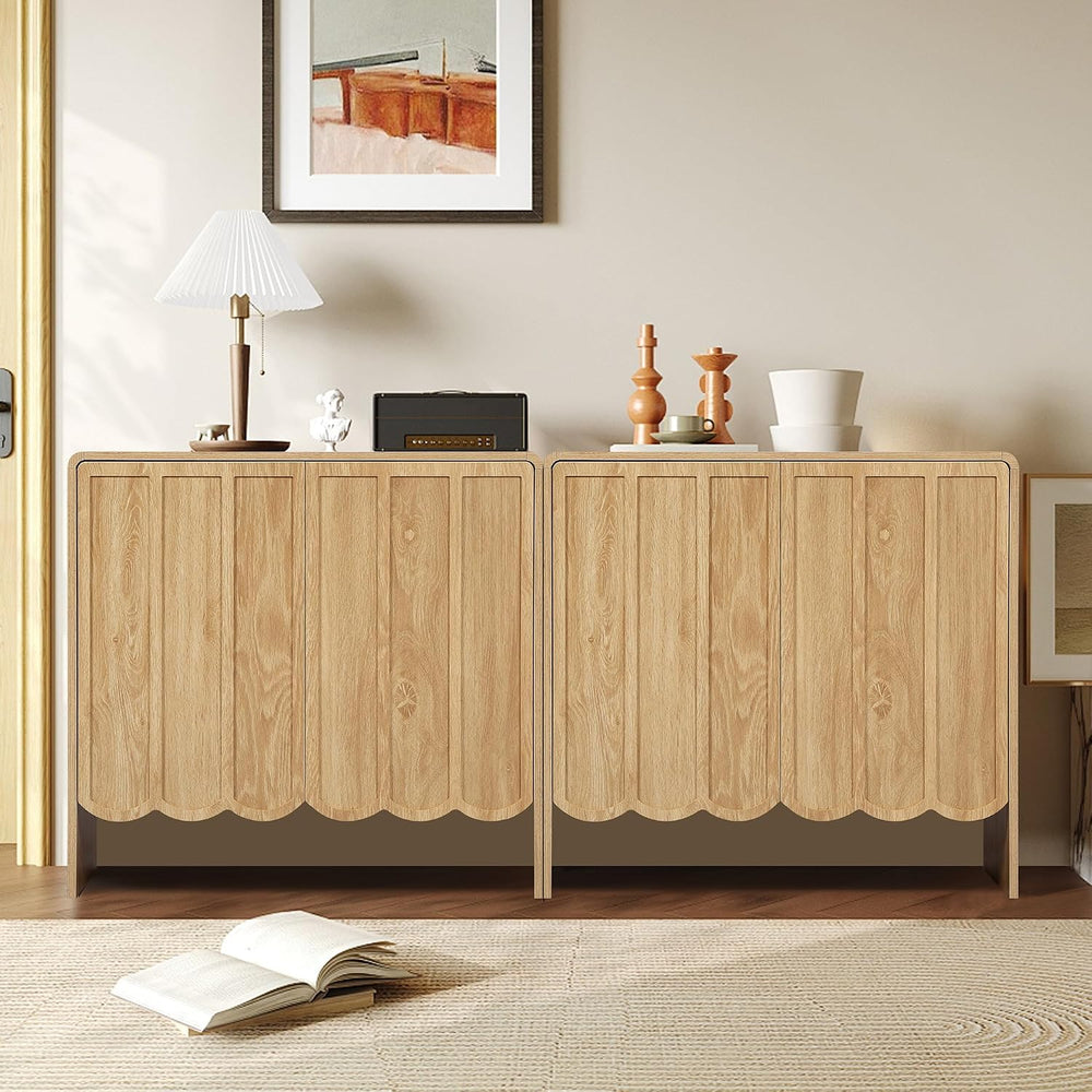 ORRD Sideboard Buffet Cabinet Set of 2, Accent Storage Cabinet with 2 Doors, ...