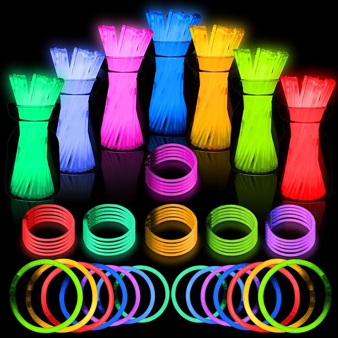 Ultra Bright Halloween Glow Sticks - 500PRO Party Pack with Connectors for Ch...