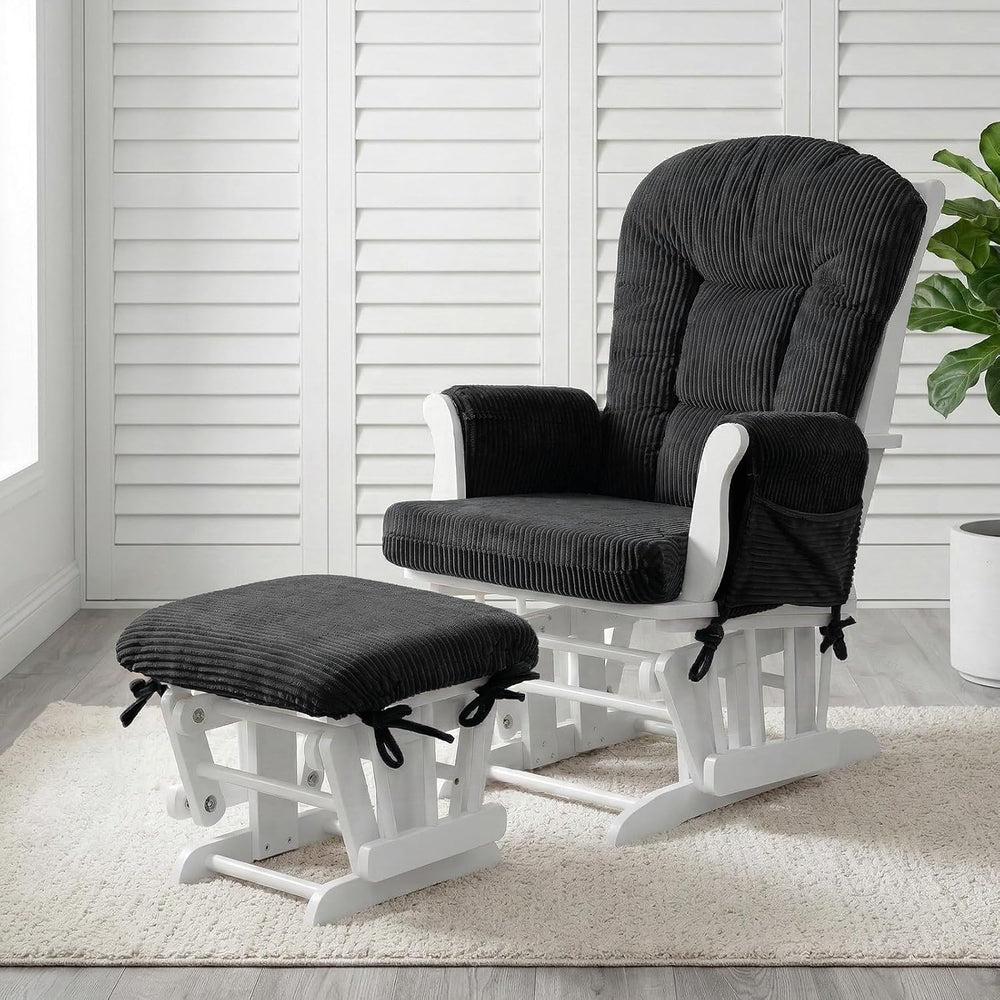 ANMINY 5PCS Glider Rocker Replacement Cushions, 29.5"H Back 3.9"Thi...