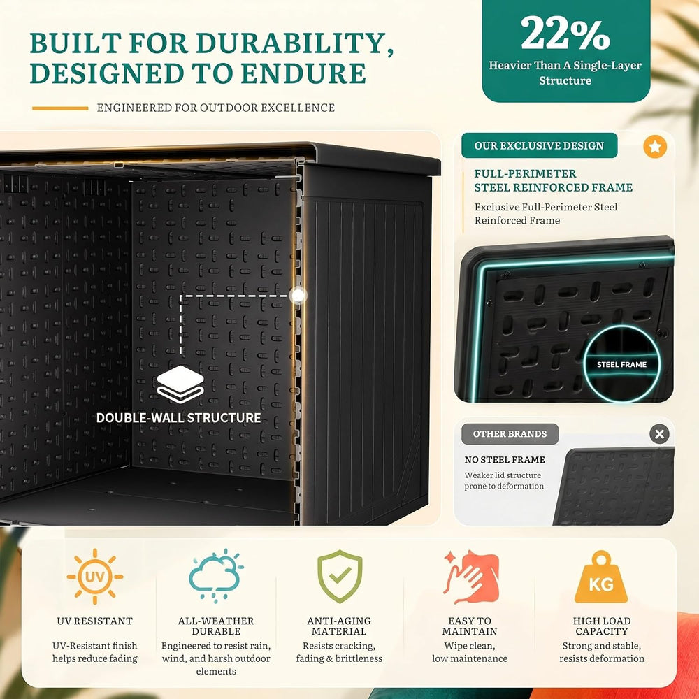 YITAHOME 150 Gallon Large Outdoor Deck Box
