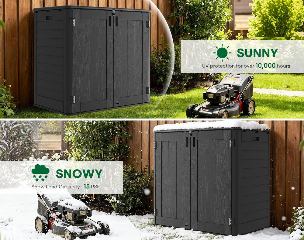Outdoor Storage Cabinet Waterproof 31 Cu.Ft with Lockable Doors