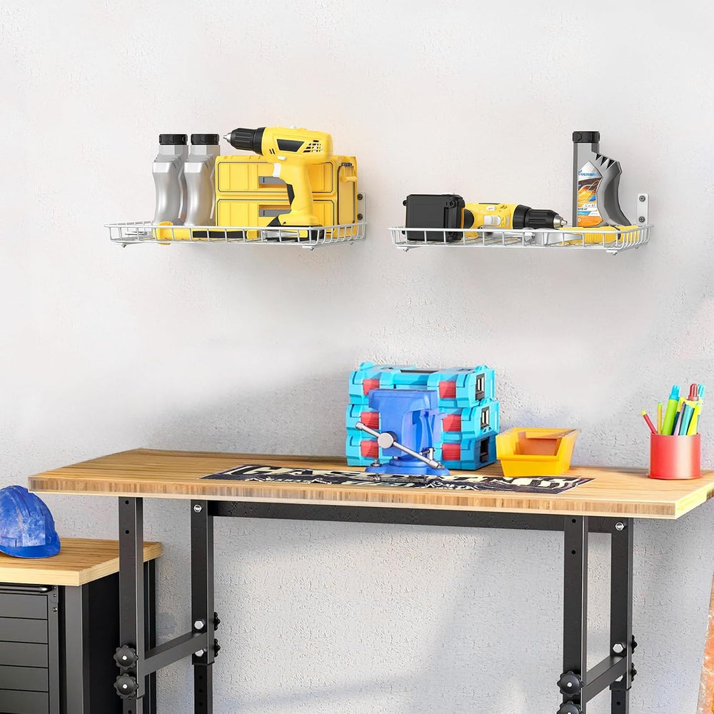 WALMANN Wall Shelves, 12 * 18 inch Wall-Mounted Storage Shelves for Garage