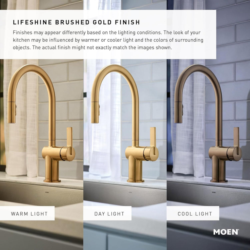 Moen Weymouth Brushed Gold Bathroom Hand -Towel Ring, YB8486BG