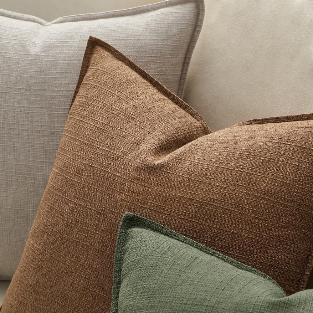 MIULEE Thick Textured Euro Sham Throw Pillow Covers 26x26 Inch Brown Sugar