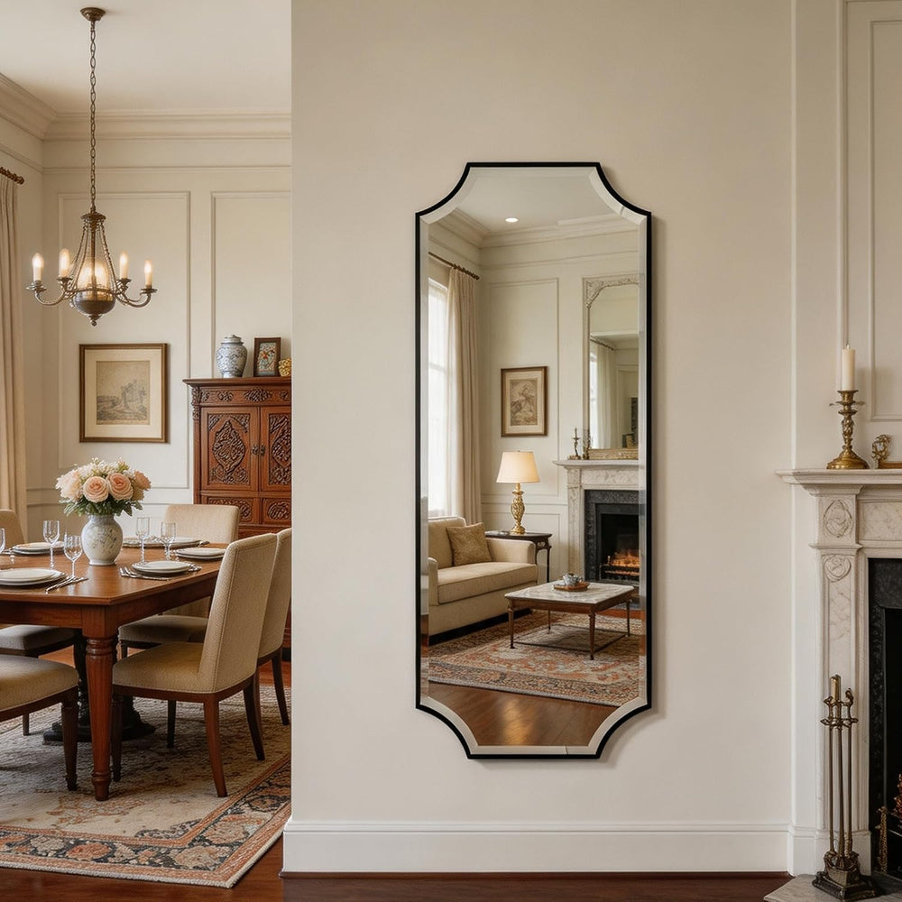 POZINO 48"x18" Premium Large Rectangle Beveled Mirror for Bathroom
