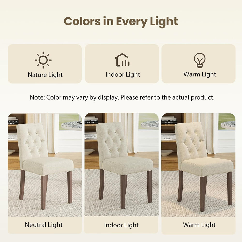 Upholstered Dining Chairs Set of 4 - Modern Parsons Chairs