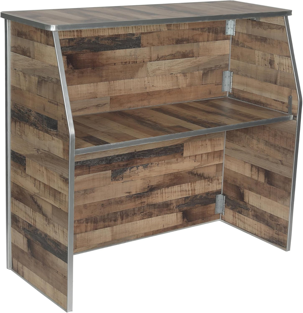 Flash Furniture Wood Folding Event Bar, Natural