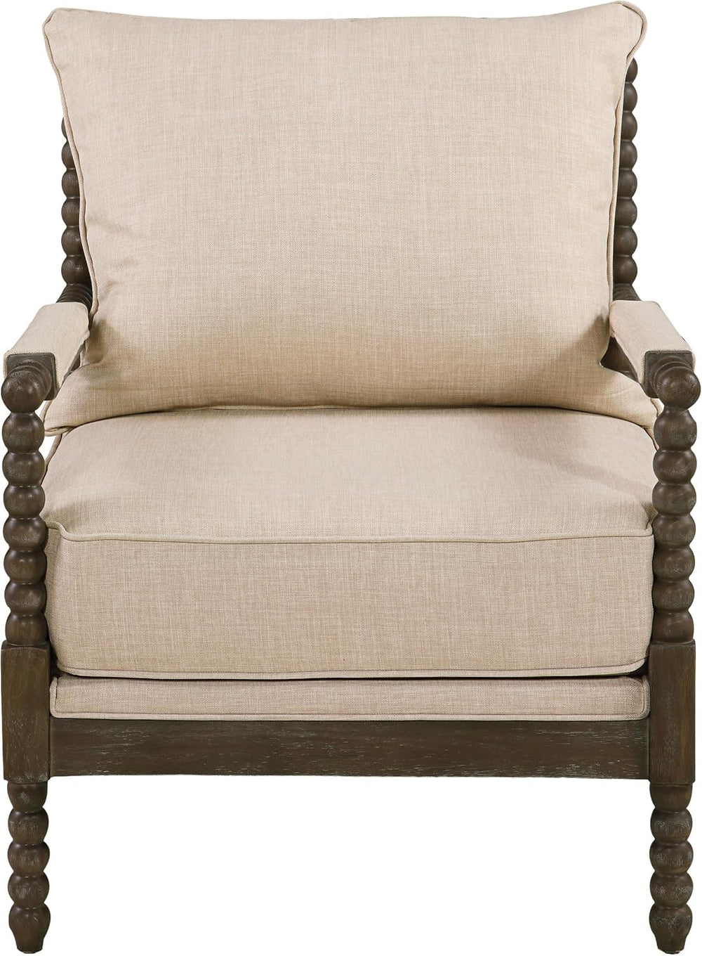 Coaster Blanchett Accent Chair, Beige and Distressed Brown 905362