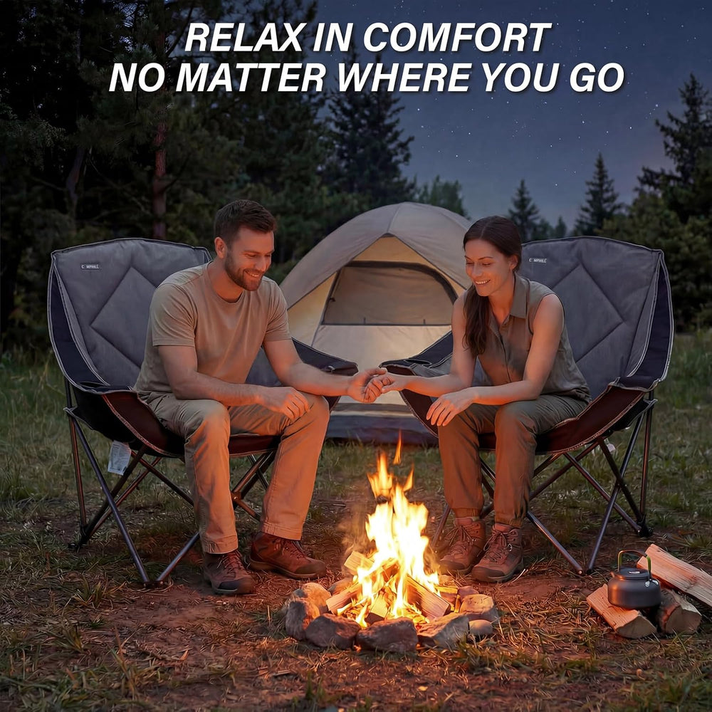 Folding Camping Chair,Oversized Portable Camping Chair with Cup Holder,Heavy ...