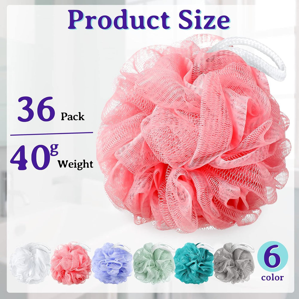 Umigy 36 Pcs Bath Sponge Shower 40g Loofahs Bulk Bath Luffas Exfoliating Body...