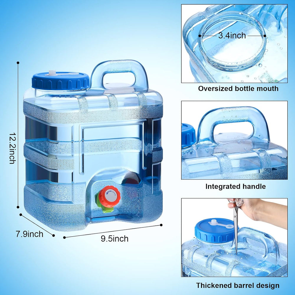 2 Pcs Water Storage Containers, 2.6 Gallon Each/ 5.2 Gallon Total