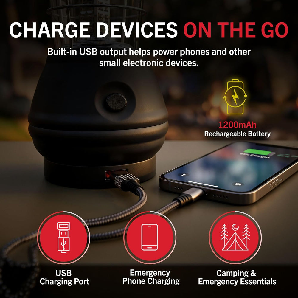 Dynamo Hand Crank Solar Powered Lantern - Battery-Operated or Rechargeable LE...