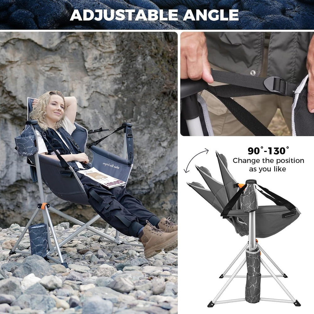 KingCamp Hammock Chair with Footrest, Heavy Duty Swinging Chairs 400lbs