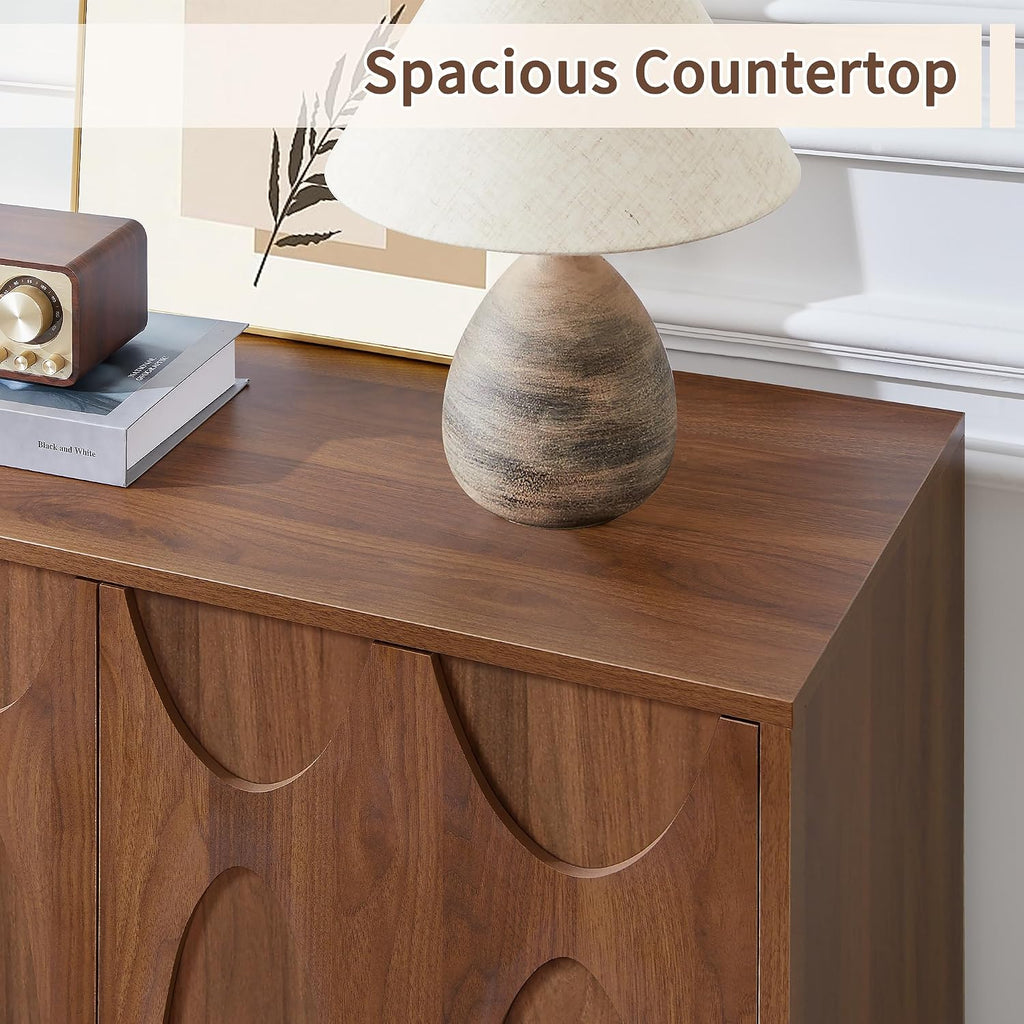 Bifins 31.5” W Walnut Sideboard Buffet Cabinet with Storage