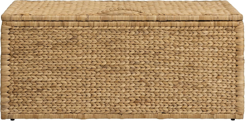 eHemco Water Hyacinth Bedding Storage Trunk, Natural, 42x20x18.5