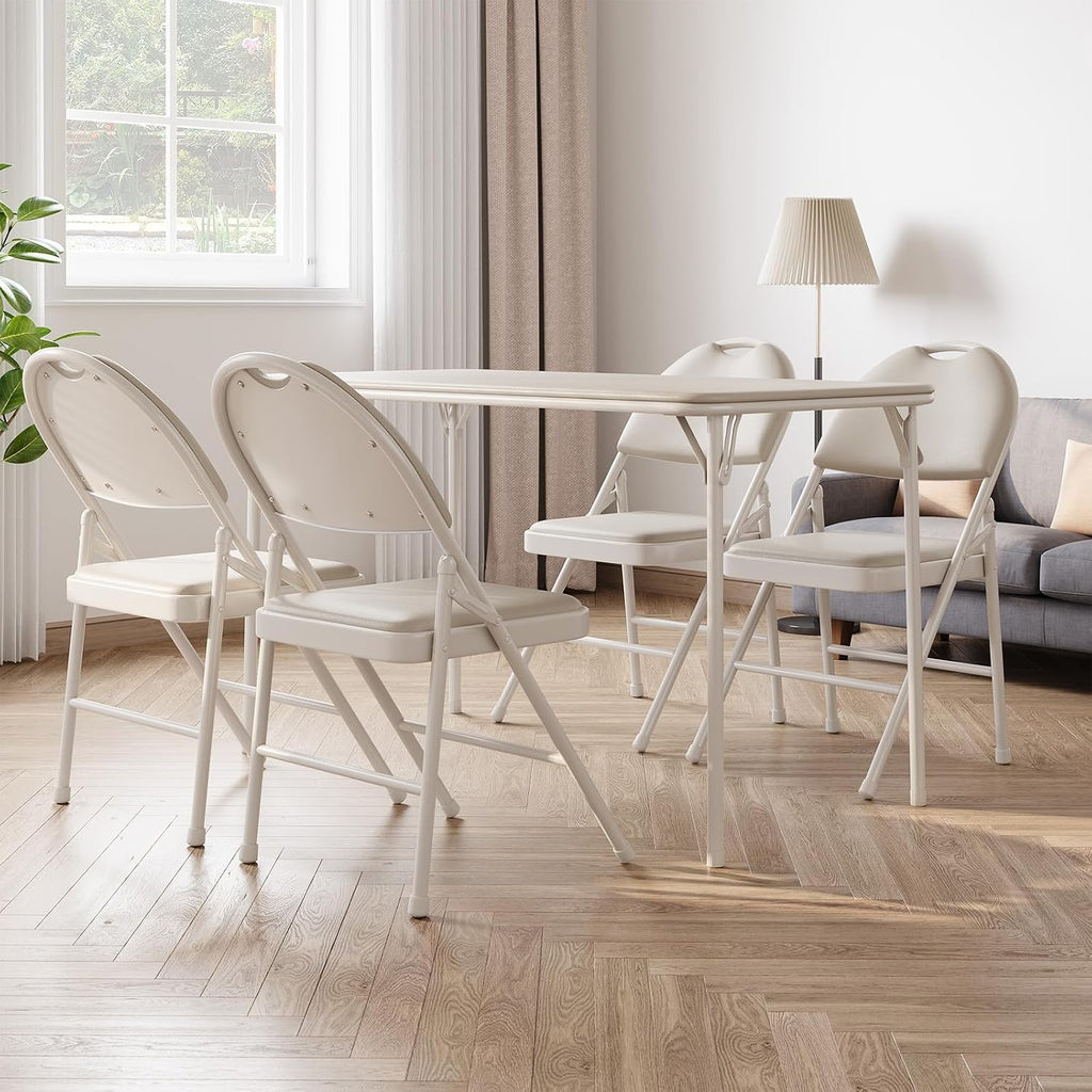 idealhouse 5 piece protable folding card table and, side view