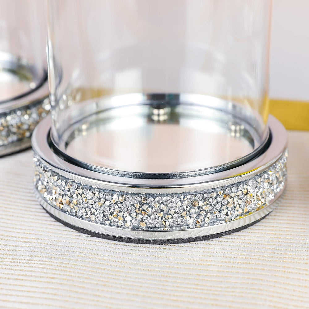 Pillar Candle Holders set of 2,Hurricane Candle Holders for Pillar Candle,Gla...