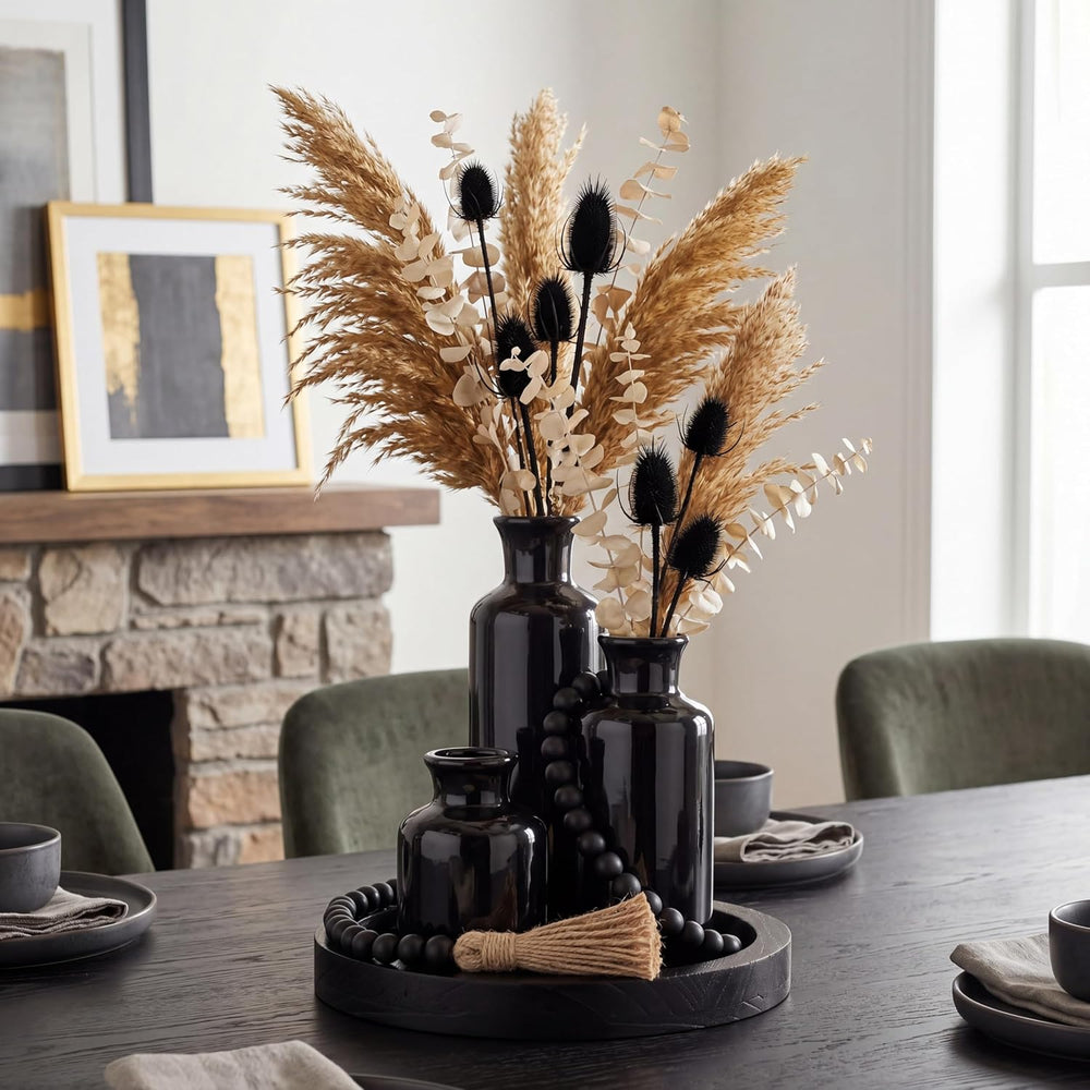 5 Pcs Coffee Table Decor Set, Black