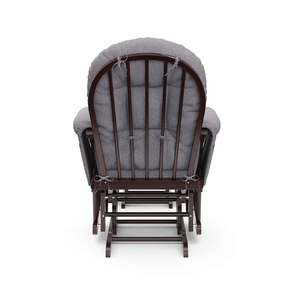 Storkcraft Premium Hoop Glider & Ottoman, Espresso/Gray Swirl