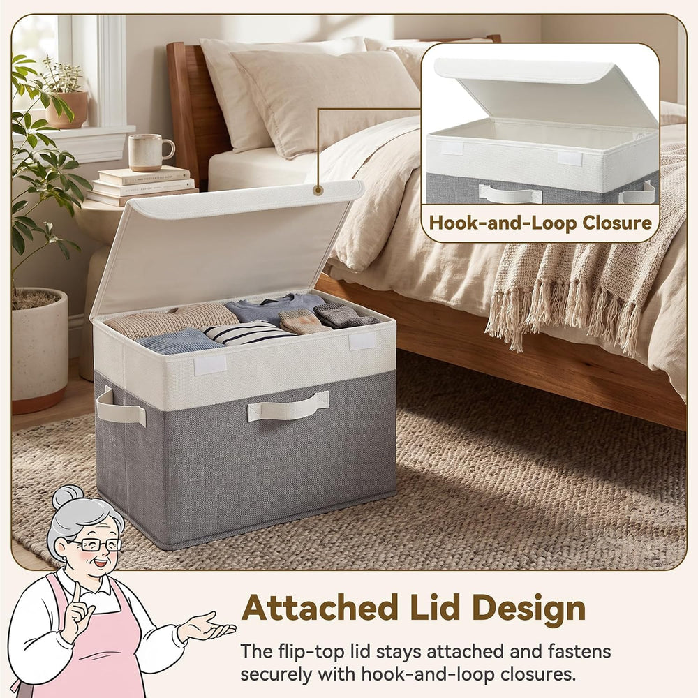 GRANNY SAYS Memory Keepsake Storage Box, Fabric Storage Bins with Lids