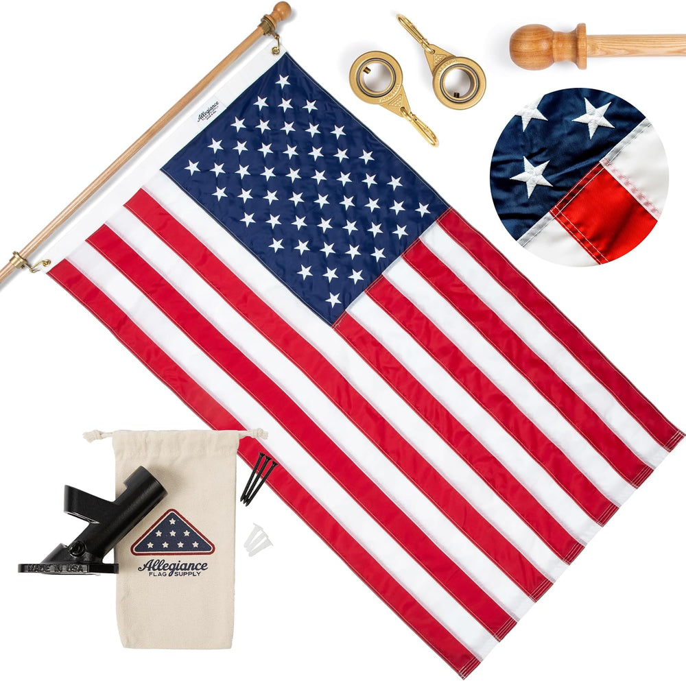 Allegiance American Flags For Outside Set 3x5 Ft, Made in USA