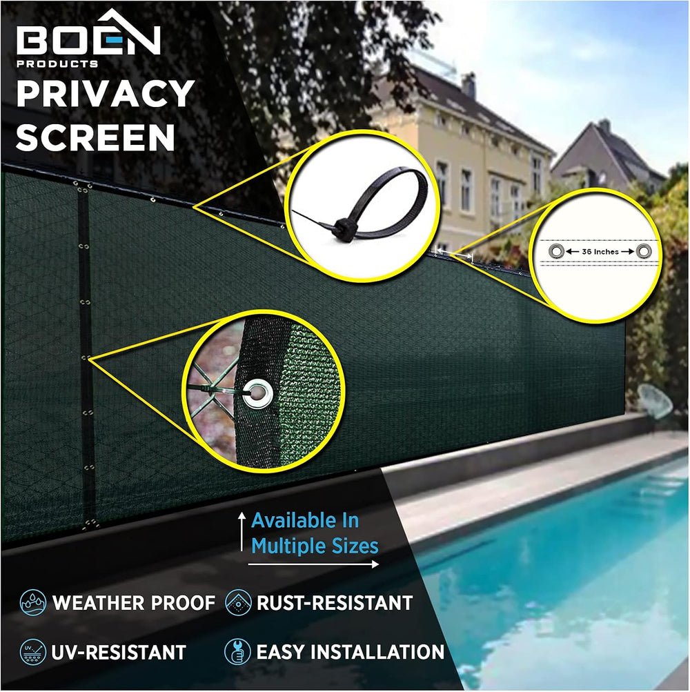 Chain Link Fence Privacy Screen 6'x100' Green, Windscreen Mesh Outdoor