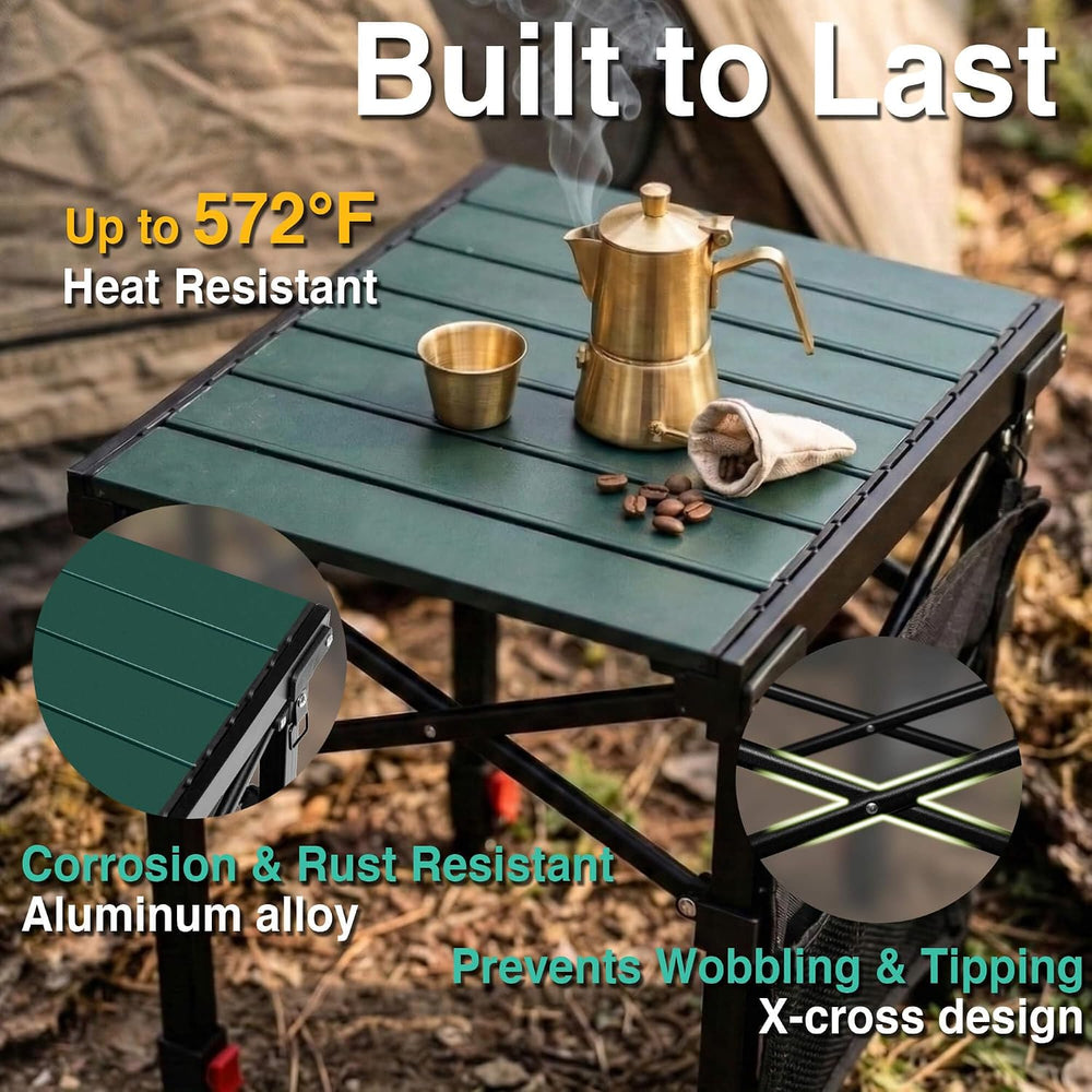 Portable Folding Camping Table Lightweight with Adjustable Height