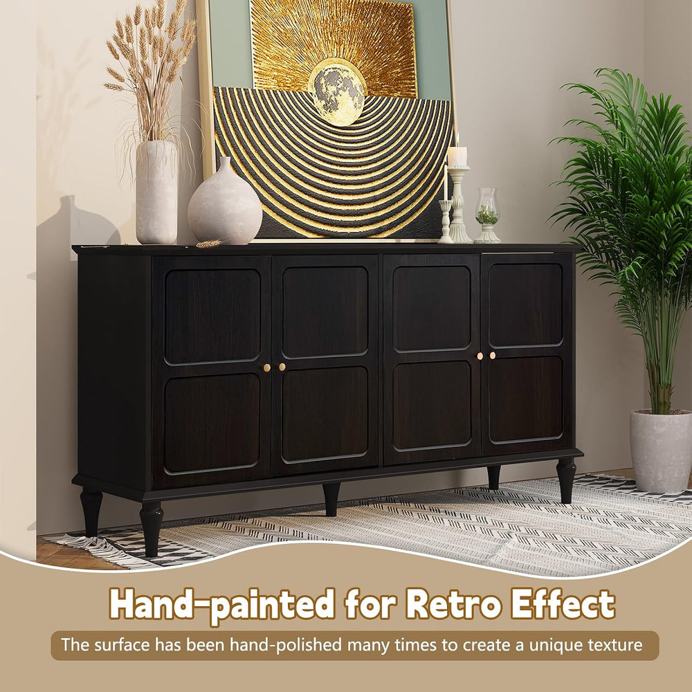ARTPOWER 58'' Mid-Century Modern Sideboard Buffet Cabinet with Storage