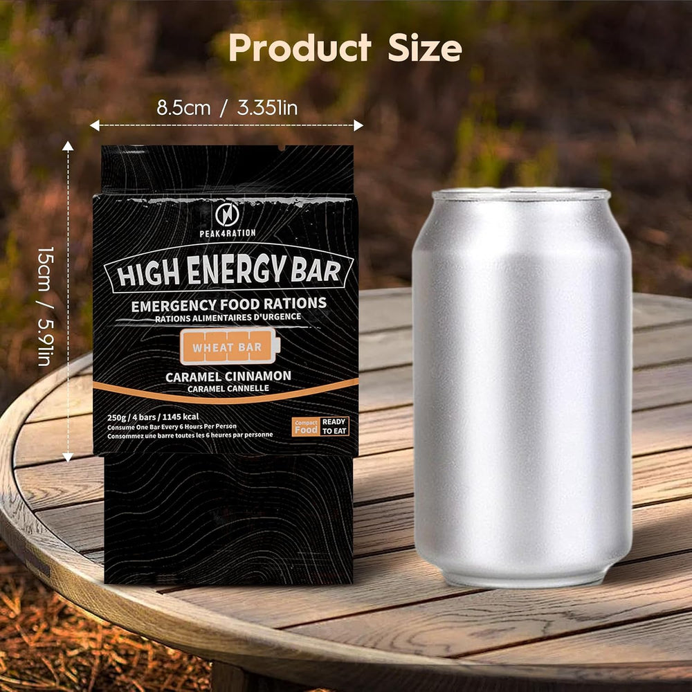 PEAK4RATION High Energy Bar | Compact Compressed Food Bar - Caramel Cinnamon ...