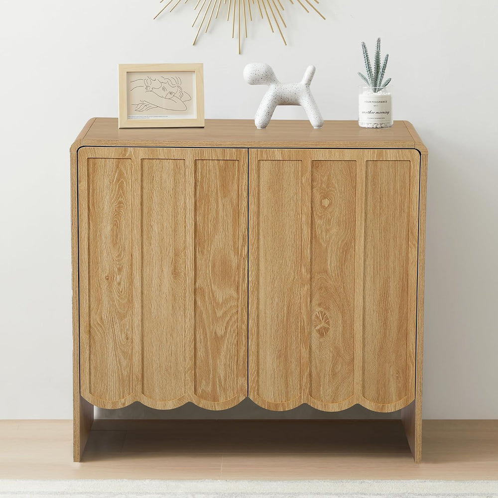 ORRD Sideboard Buffet Cabinet Set of 2, Accent Storage Cabinet with 2 Doors, ...
