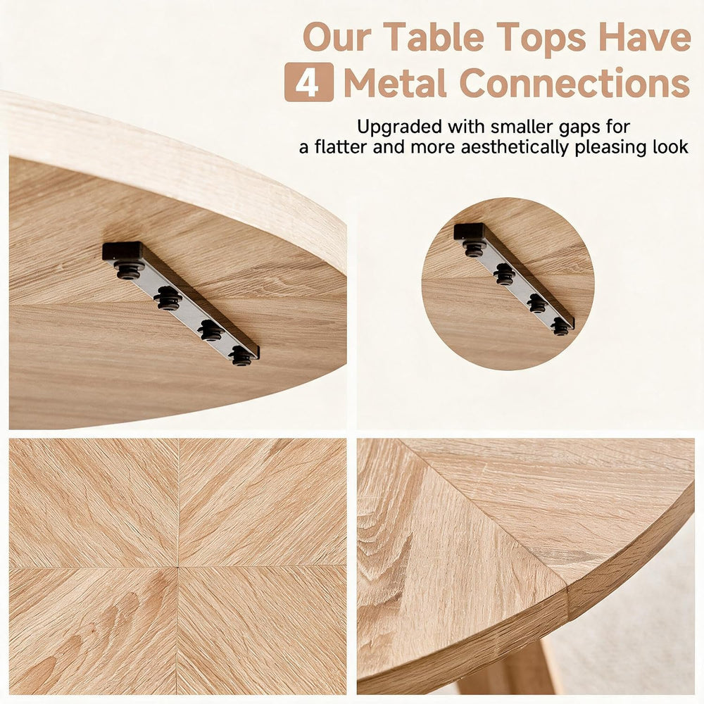 47 in Round Dining Table Set for 4, Kitchen Table and Chairs