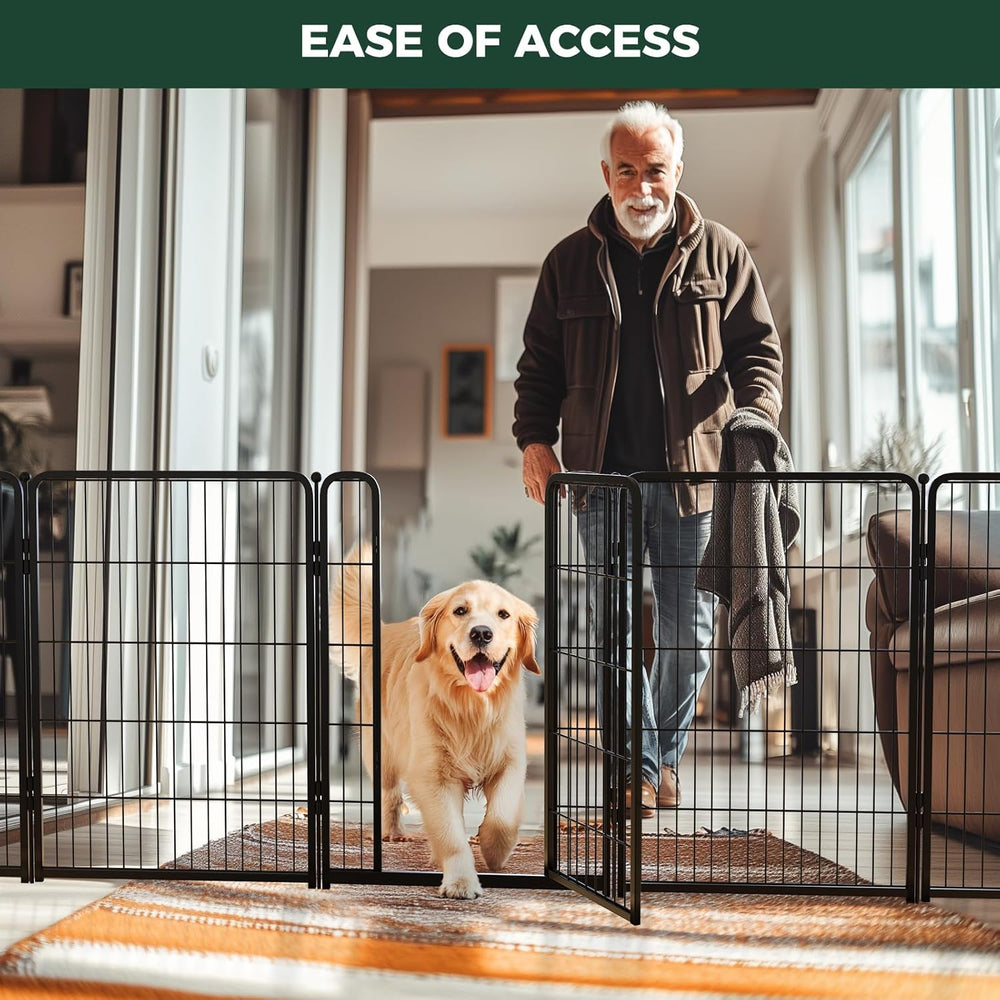 FXW Dog Gate, Extra Wide Adjustable for Openings Up to 165", 40" H