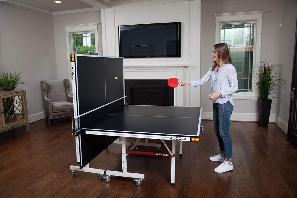JOOLA Rally TL Professional MDF Indoor Ping Pong Table w/Quick Clamp Table Te...