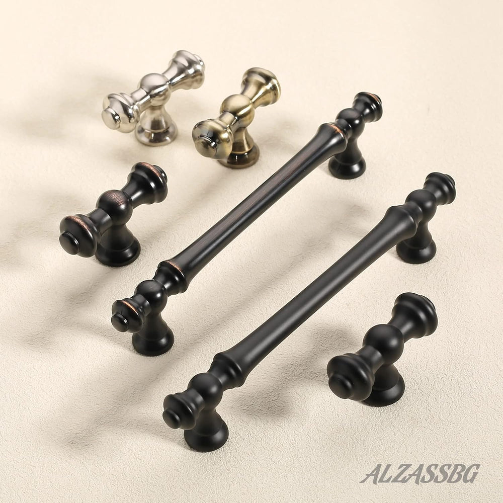 Alzassbg 10" Matte Black Cabinet Pulls and Handles 10 Pack, AL3085MB
