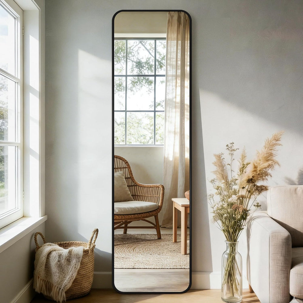 Delma Full Length Mirror, 56"x15" Black