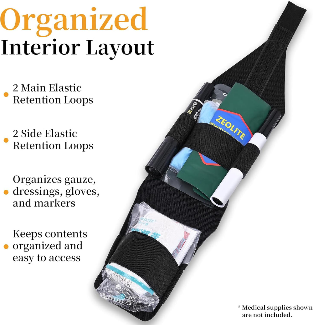 IFAK Pouch for Duty Belt, Micro MOLLE Med Pouch with TQ Holder