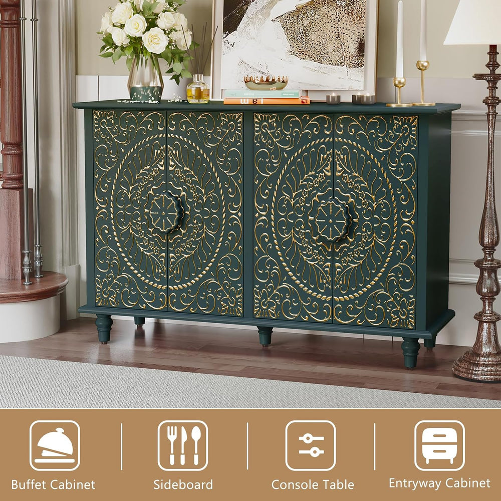ARTPOWER Sideboard Buffet Cabinet with Storage, 48" Decorative Accent Ca...