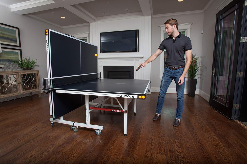 JOOLA Rally TL Professional MDF Indoor Ping Pong Table w/Quick Clamp Table Te...