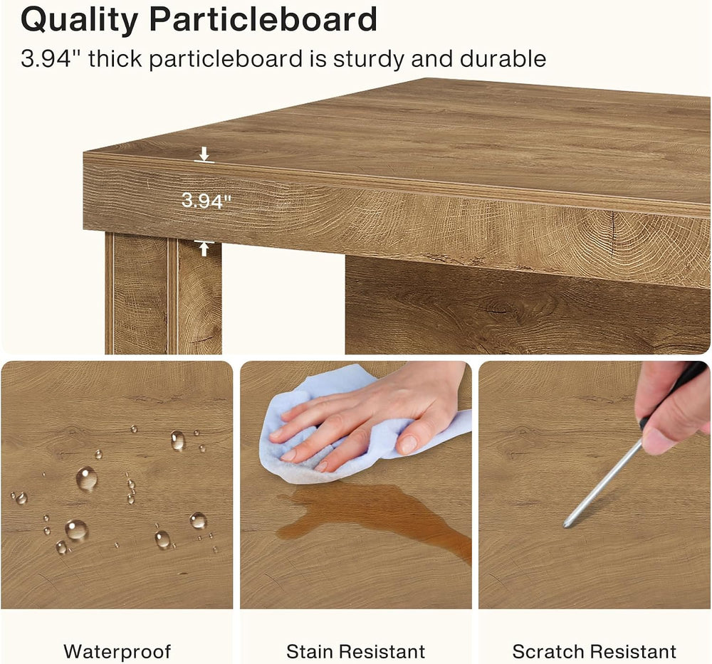 Tribesigns 55-Inch Kitchen Island with Seating and Storage, Rustic Brown
