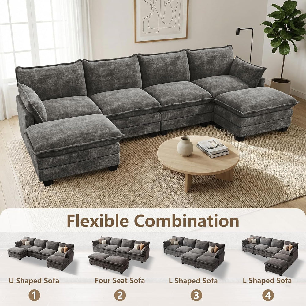 Modular Sectional Couch for Living Room, U Shaped Comfy Sofa