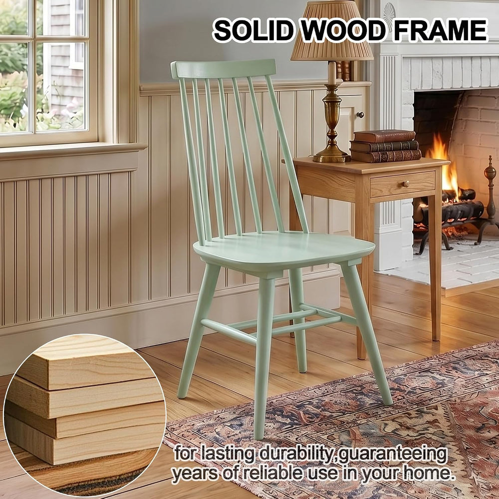 DUHOME Wooden Dining Chairs Set of 4, Mint
