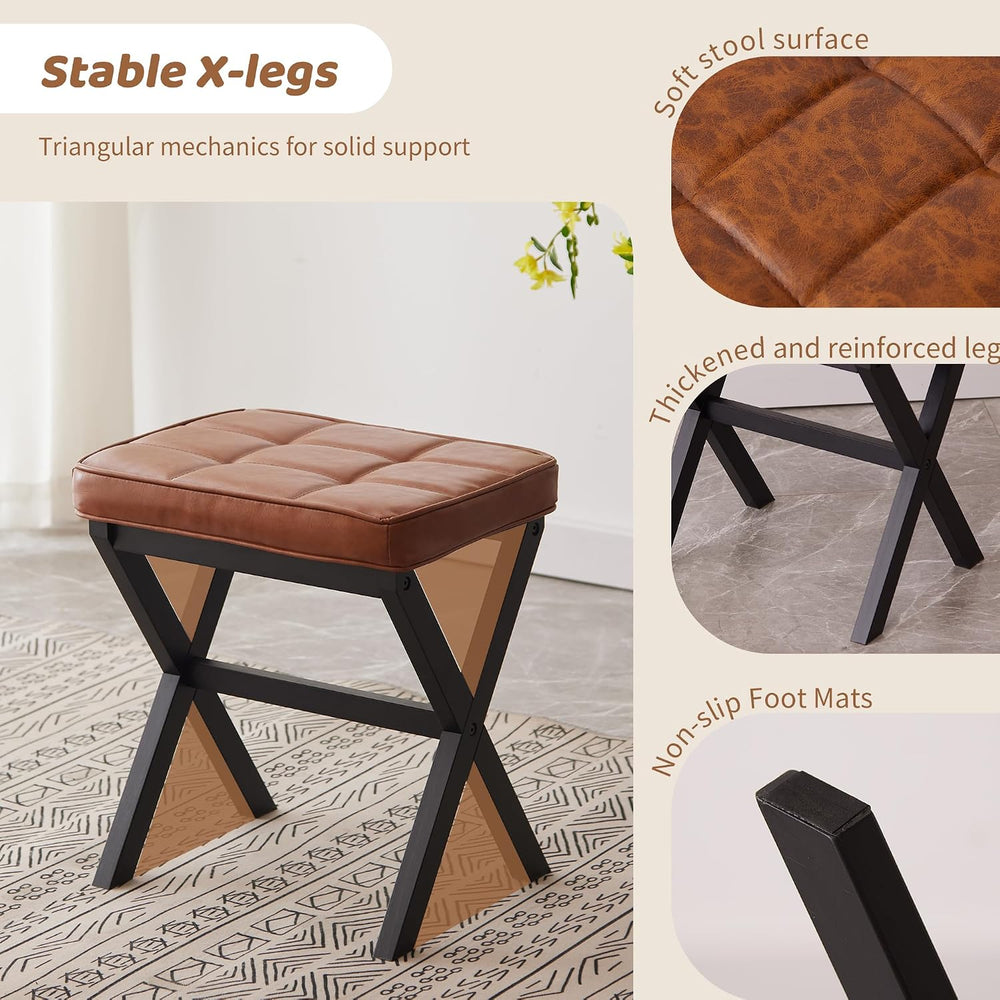 Foot Stool Small Ottoman Foot Rest Padded Foot Stool Desk for Under Office De...