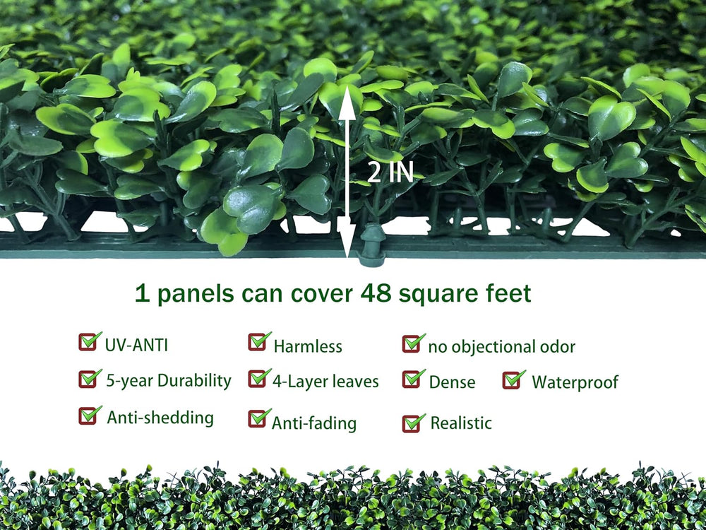 ODTORY Artificial Ivy Privacy Fence Wall Screen: 4FT X 12FT (48 sqft)