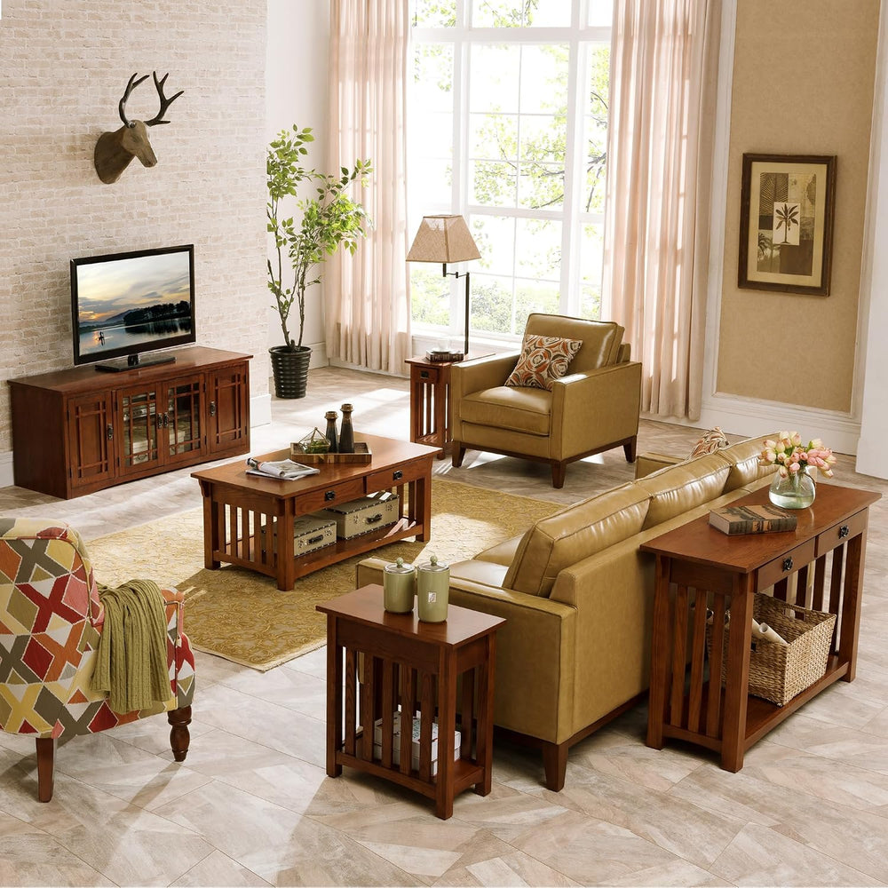 Leick Home Mission End Table, 12", Medium Oak