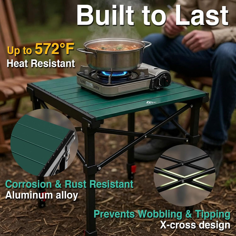 Portable Folding Camping Table Lightweight with Adjustable Height