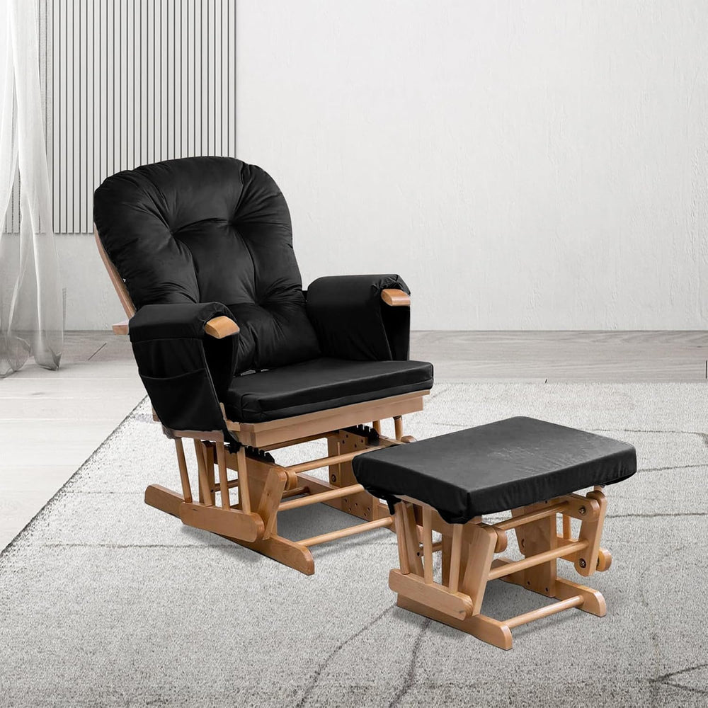 5PCS Glider Rocker Replacement Cushions Set with Ottoman Cushion