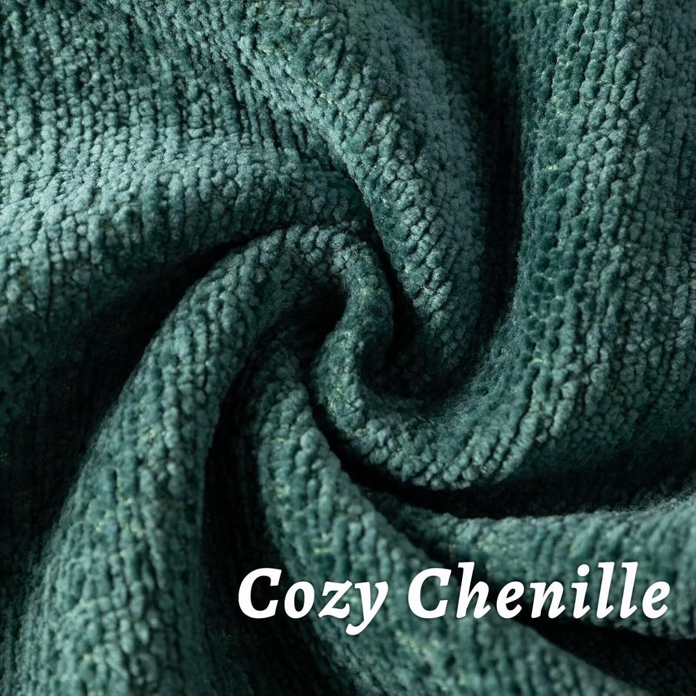 Decorative Throw Pillow Covers 22x22 Chenille Boho Pillowcase